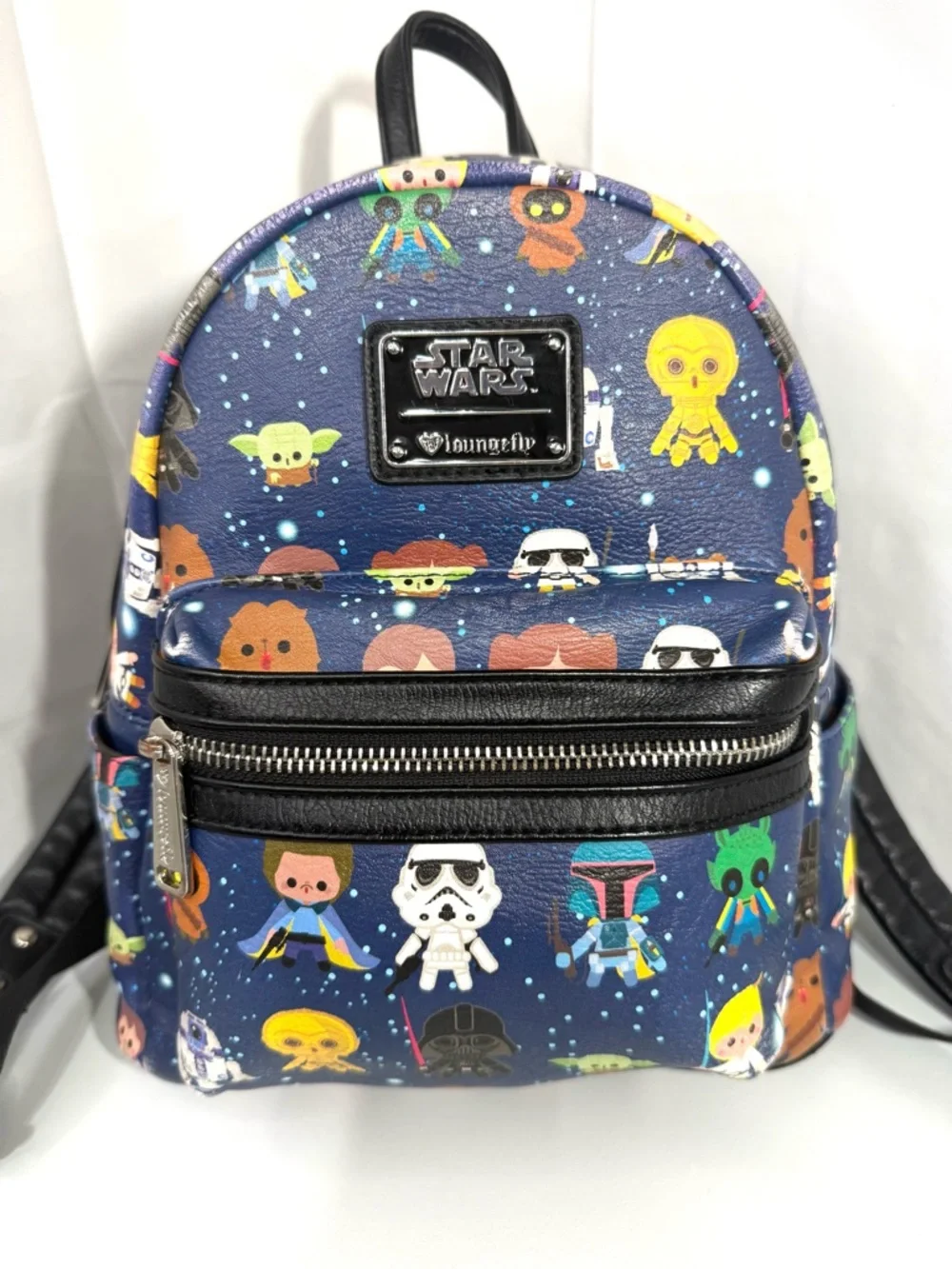 Loungefly Star Wars Mini Backpack Chibi Characters Print Disney Bag‎
